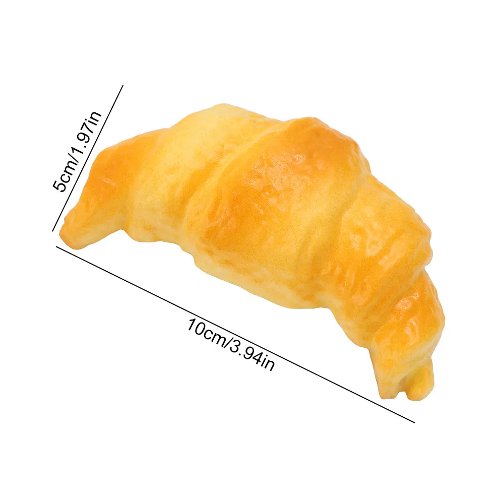 Adults Slow Rising Croissant Squishy Sticky Hand Relax Sensory Fidget Ball Thick Pinch Slow Rebound Office Workers