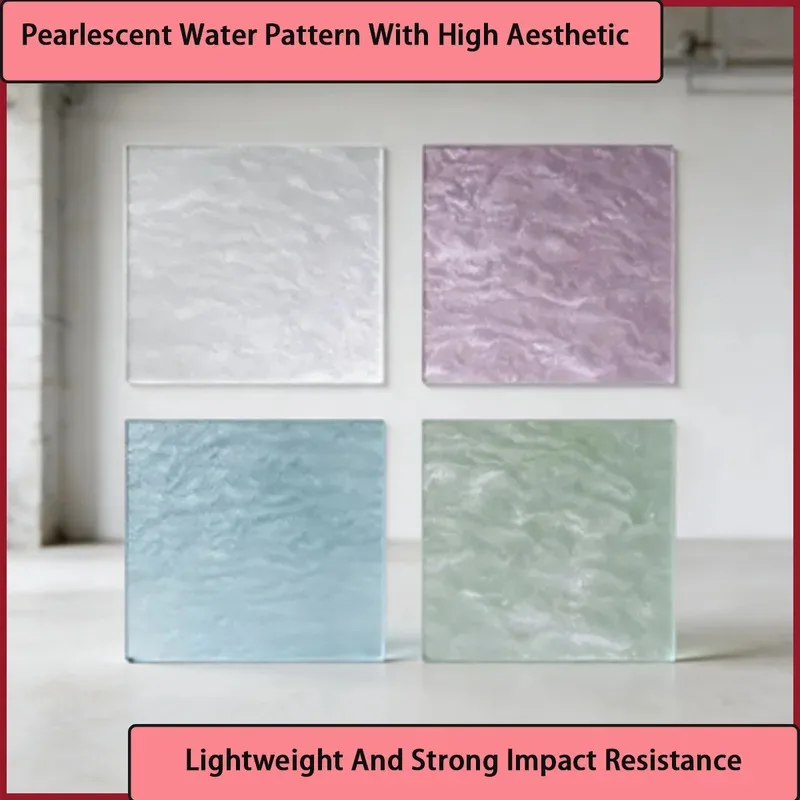 Pearl Textured Acrylic Panel 3mm Thick Water Ripple Effect for Showcase & Interior Decoration