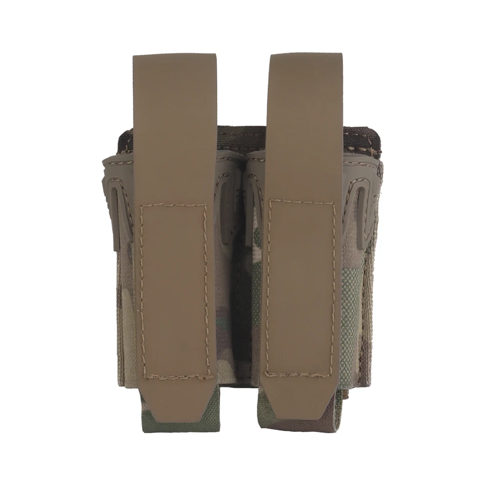 Camo Style Pistol Mag Pouch MOLLE Fast 9MM Single Mag Pouch Hunting Airsoft Mag Bag Tactical Gear with Flip Buckle Fixed