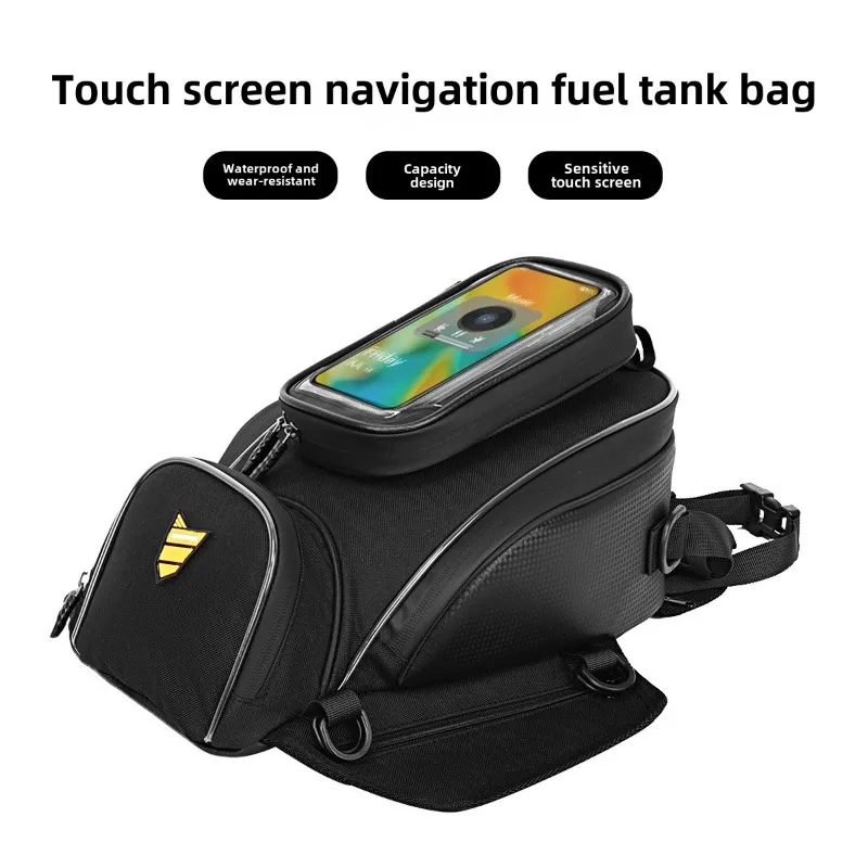 

Motorcycle Fuel Tank Bag Mobile Phone Navigation Bag Multifunctional Handbag Reservoit Package Wallet Motorcycle Fuel Bag