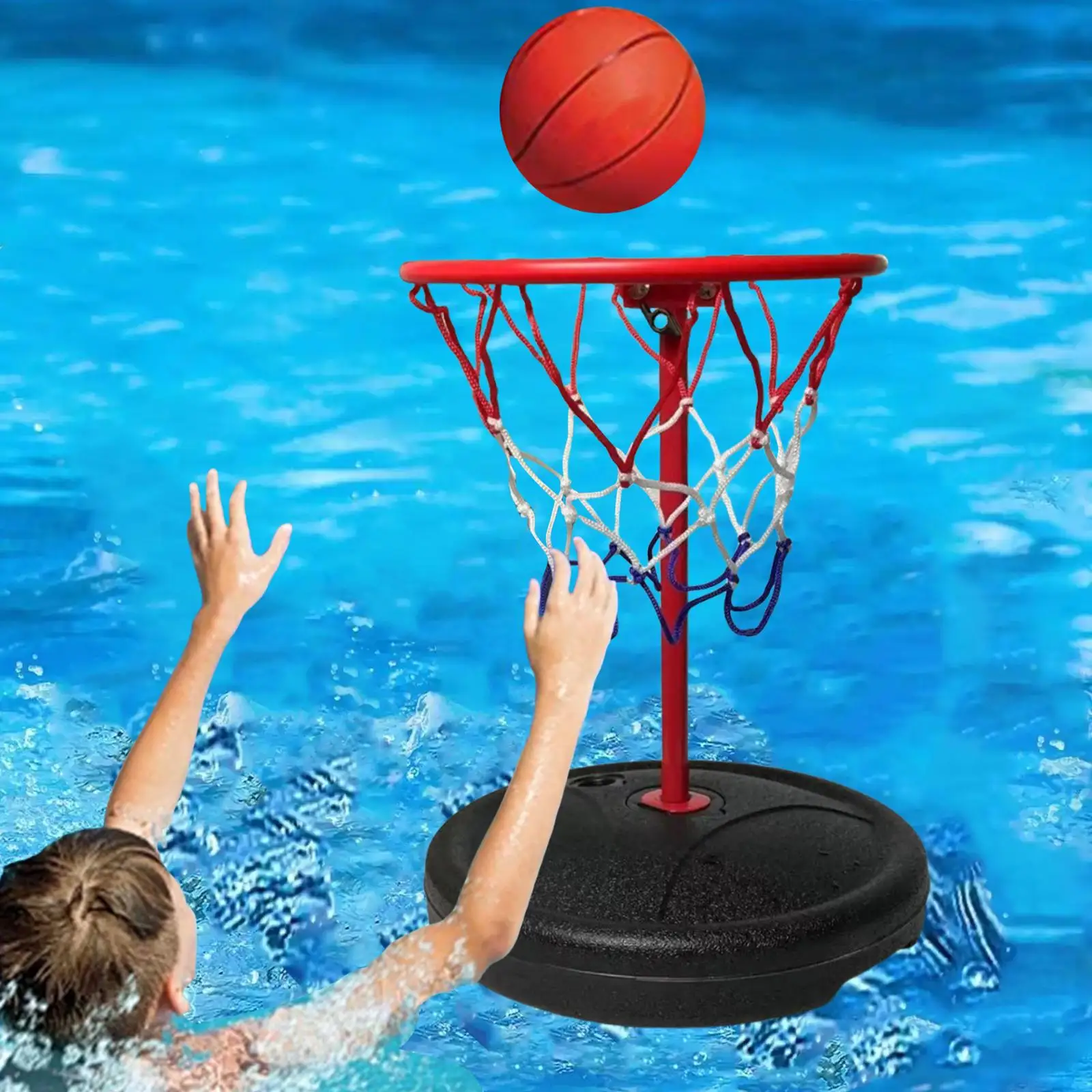 Cerceau de basket-ball de piscine, support de basket-ball aquatique pour enfants, adolescents, enfants âgés de 6 ans et plus