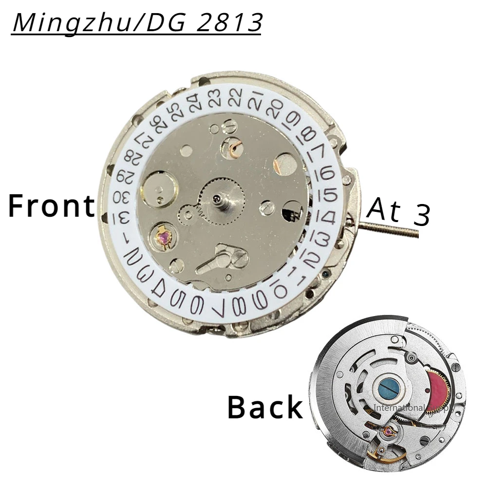 Calendar Display 21 Jewels Mingzhu 2813 Watch Movement Watches Clock Mechanism Repair Parts Accessory