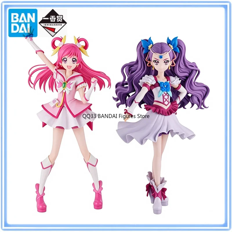 Original BANDAI Ichiban Kuji Pretty Cure Endless Grace Cure Dream Milky Rose PVC Anime Character Model Collectible Gifts
