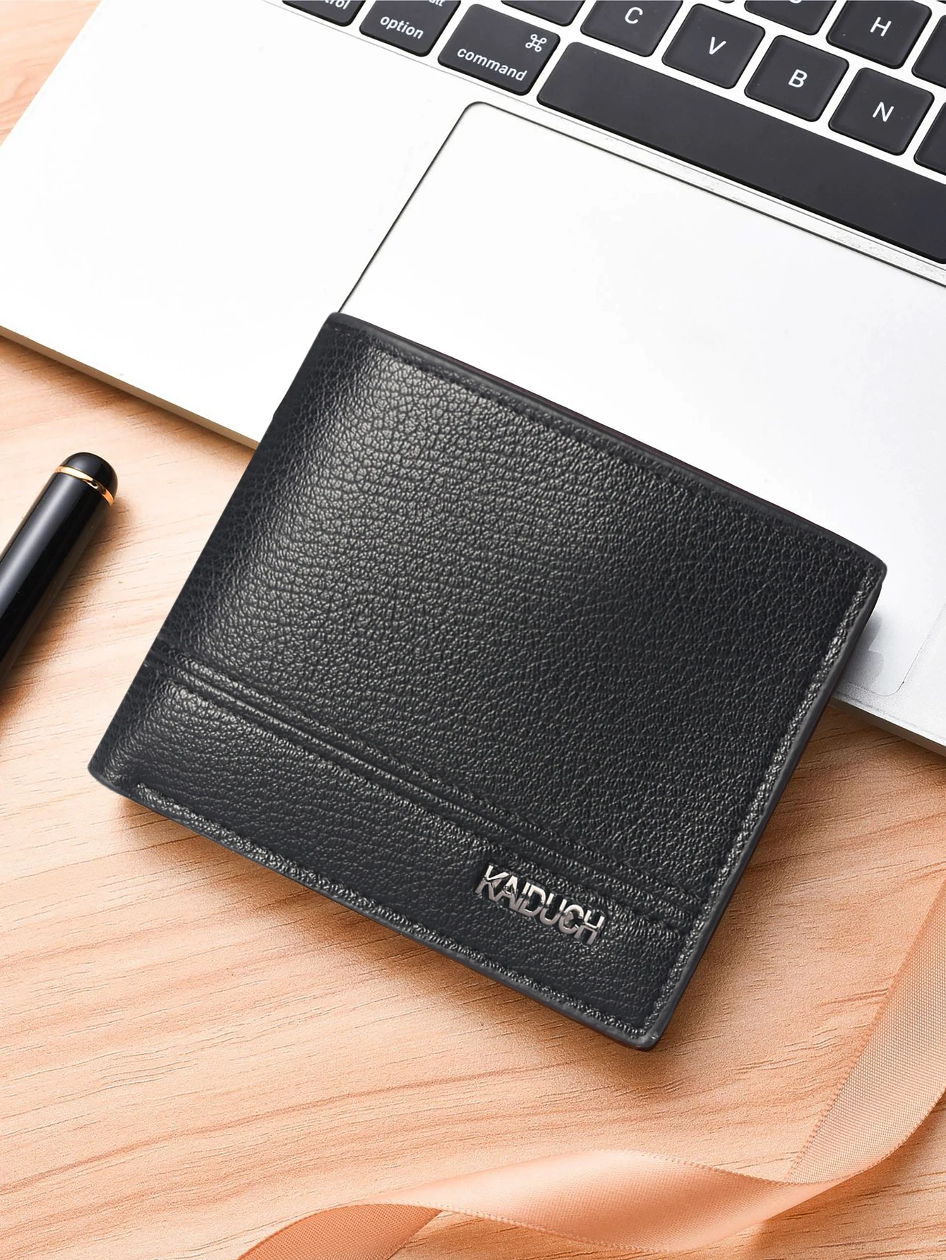 Kurze Herren-Geldbörse, schlanke, minimalistische Vordertasche aus PU-Leder mit integriertem Münzfach mit Reißverschluss, mehrere Kartenfächer