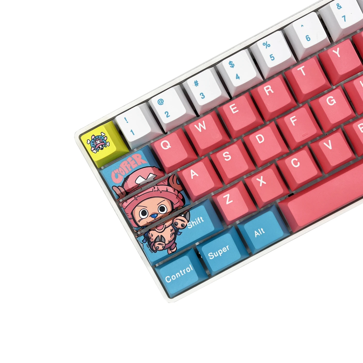 One Piece Theme Keycap Cherry โปรไฟล์ PBT วัสดุ Keyboard Cap ใช้งานร่วมกับ108 68 87 98คีย์