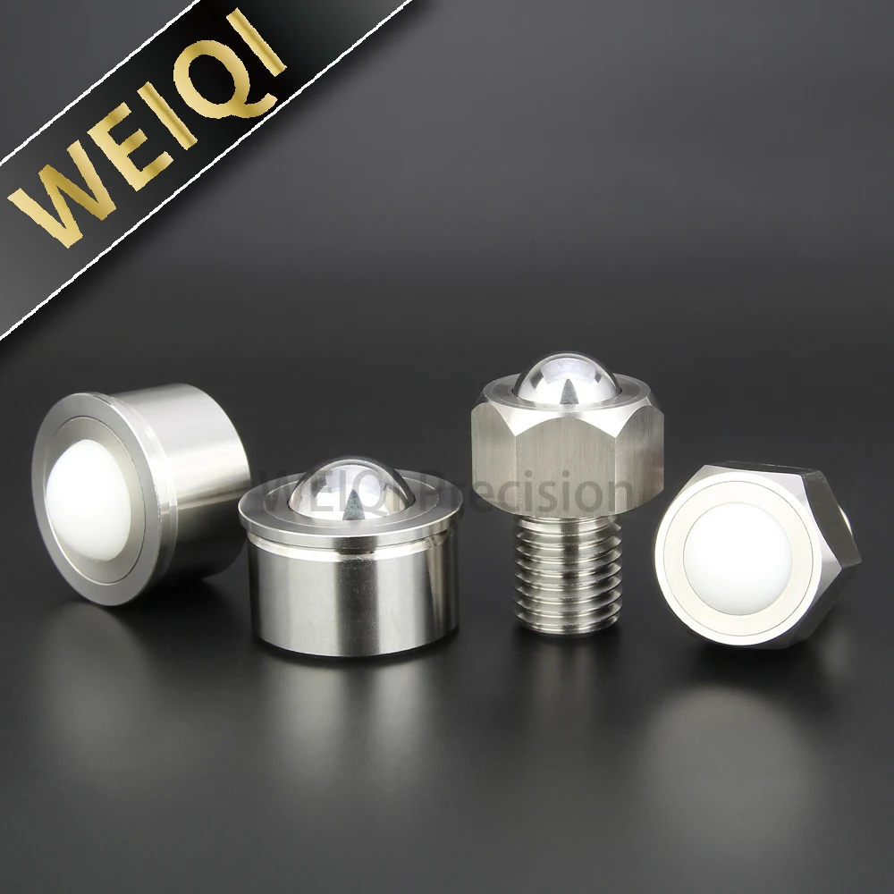 Fábrica De Aço Inoxidável/POM Bola Principal Rolos Transportadores De Bola De Rosca Girada Livremente Unidades De Transferência De Bola Cap Hexágono êmbolo De Bola