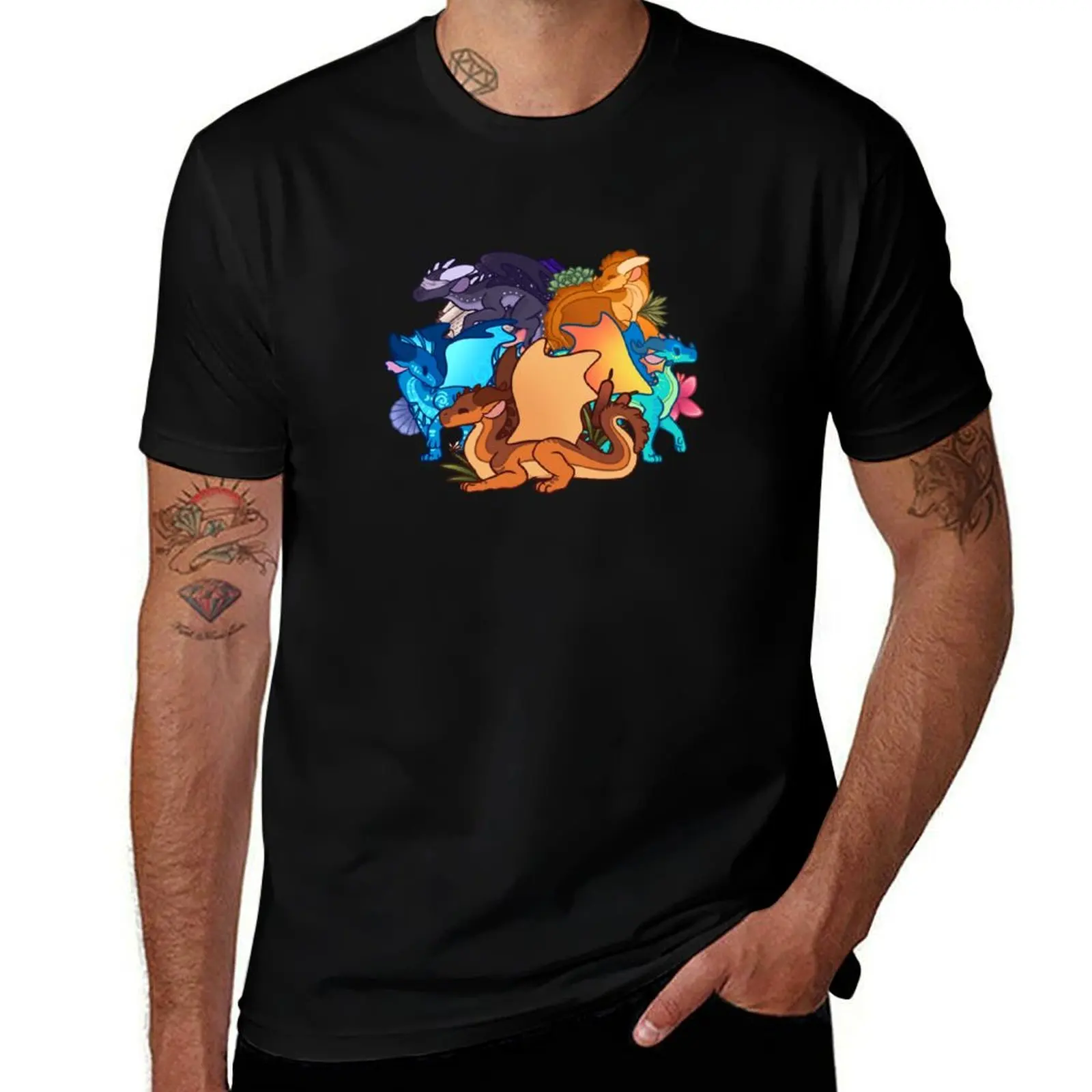 T-shirt Chibi Dragonets of Destiny en coton doux au toucher