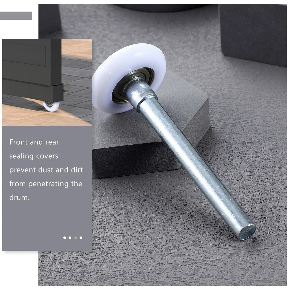 Rullo per porta in nylon da 2 pezzi in acciaio rinforzato per rulli per porta del garage con stelo Porte da garage da 7 piedi Rulli di ricambio silenziosi e durevoli