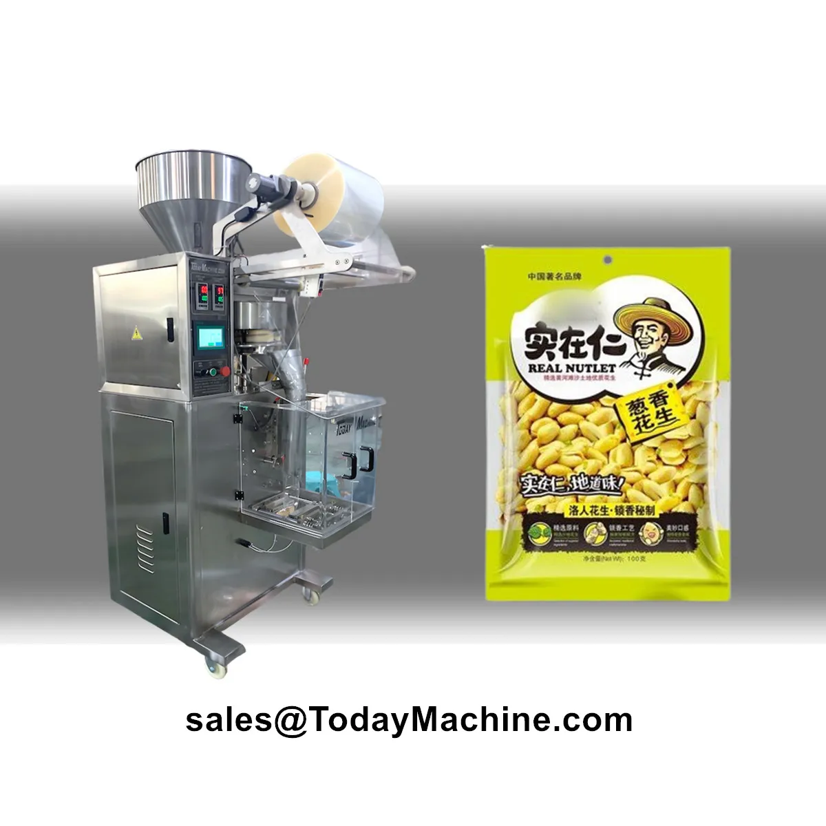 Máquina automática de embalagem de saco de legumes e feijão granulado