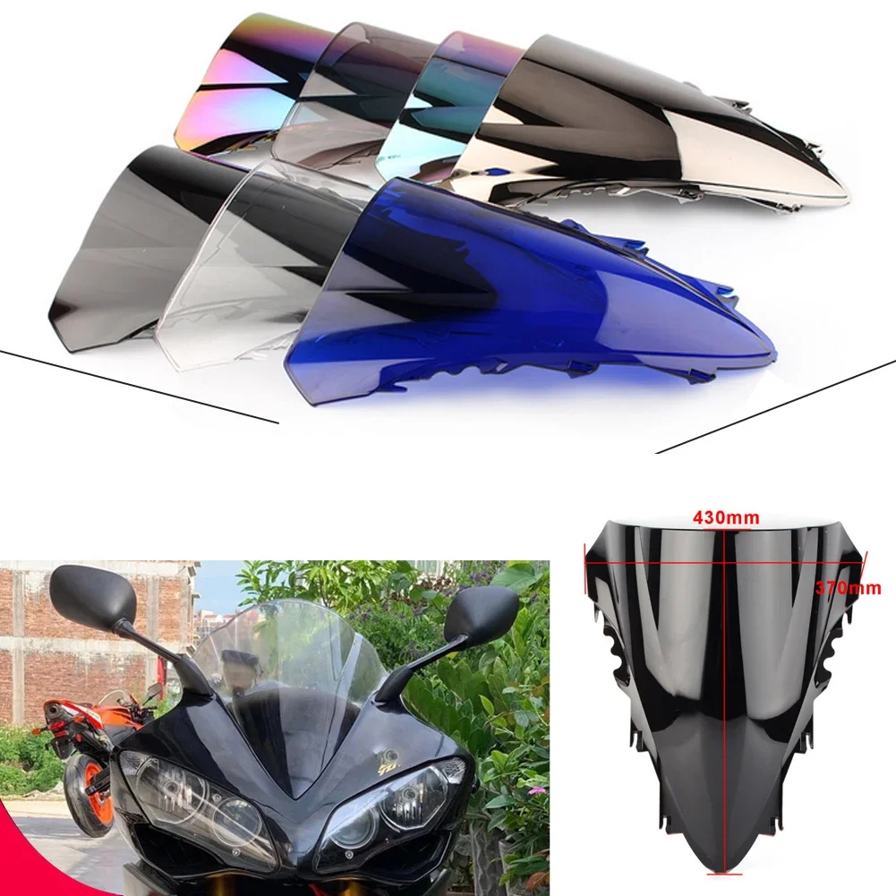 Motorcycle Double Bubble Windshield Deflector Protector Wind Screen For Yamaha YZF 1000 R1 YZF-R1 2007 2008 YZFR1 07 08