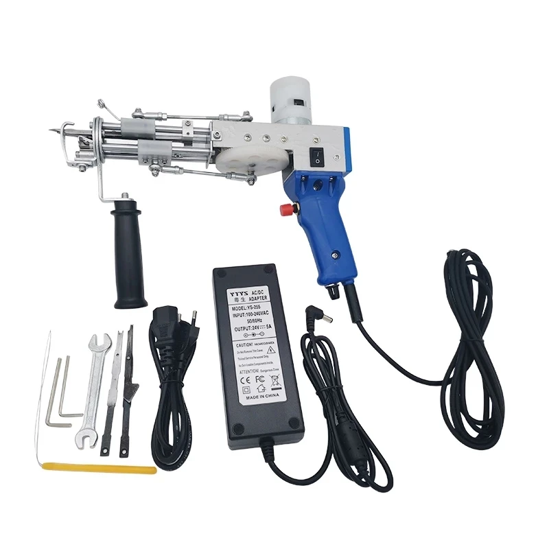 Pistola per trapuntatura elettrica per tappeti 2 in 1 può fare pile ad anello e tagliare le macchine per floccaggio per tessitura di tappeti Utensili manuali fai da te AC 110 V-240 V