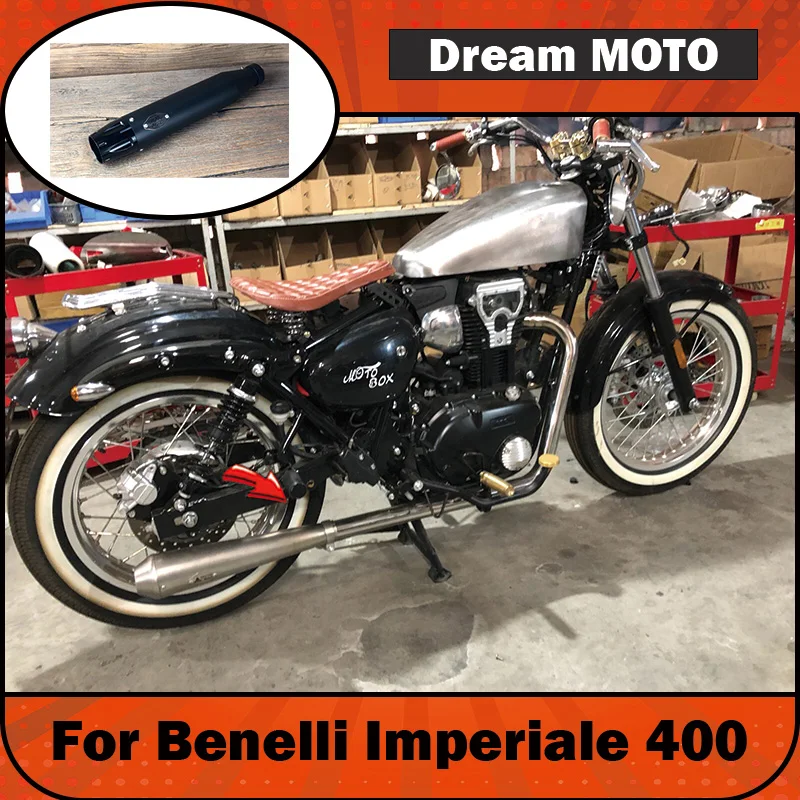 【Premium】For Benelli Imperiale BJ400 features a retro manual exhaust with adjustable front, mid, and rear sections, with a deep