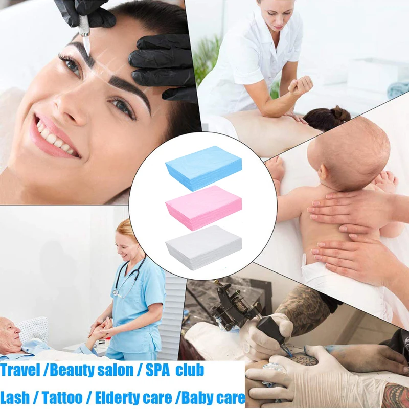 10pcs Disposable Bed Sheet Massage Sheet Beauty Salon Spa Travel Hotel Perforated Non-porous Non Woven Sheet 80x180cm