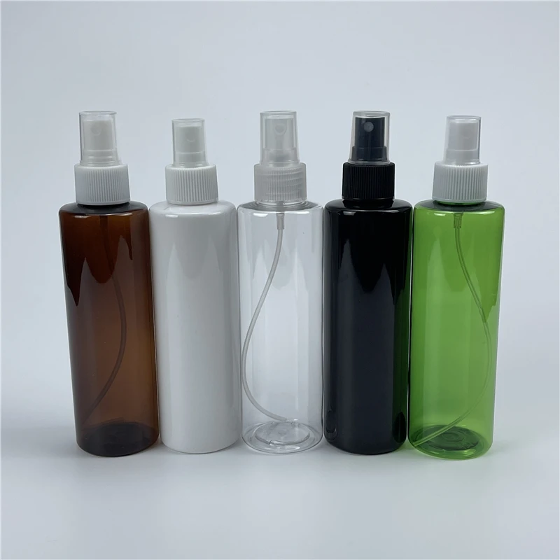 Multicolor 200ml x 30 Empty PET Flat Shoulder Spray Bottle Travel Small Plastic Container With Mist Sprayer For Emollient Water