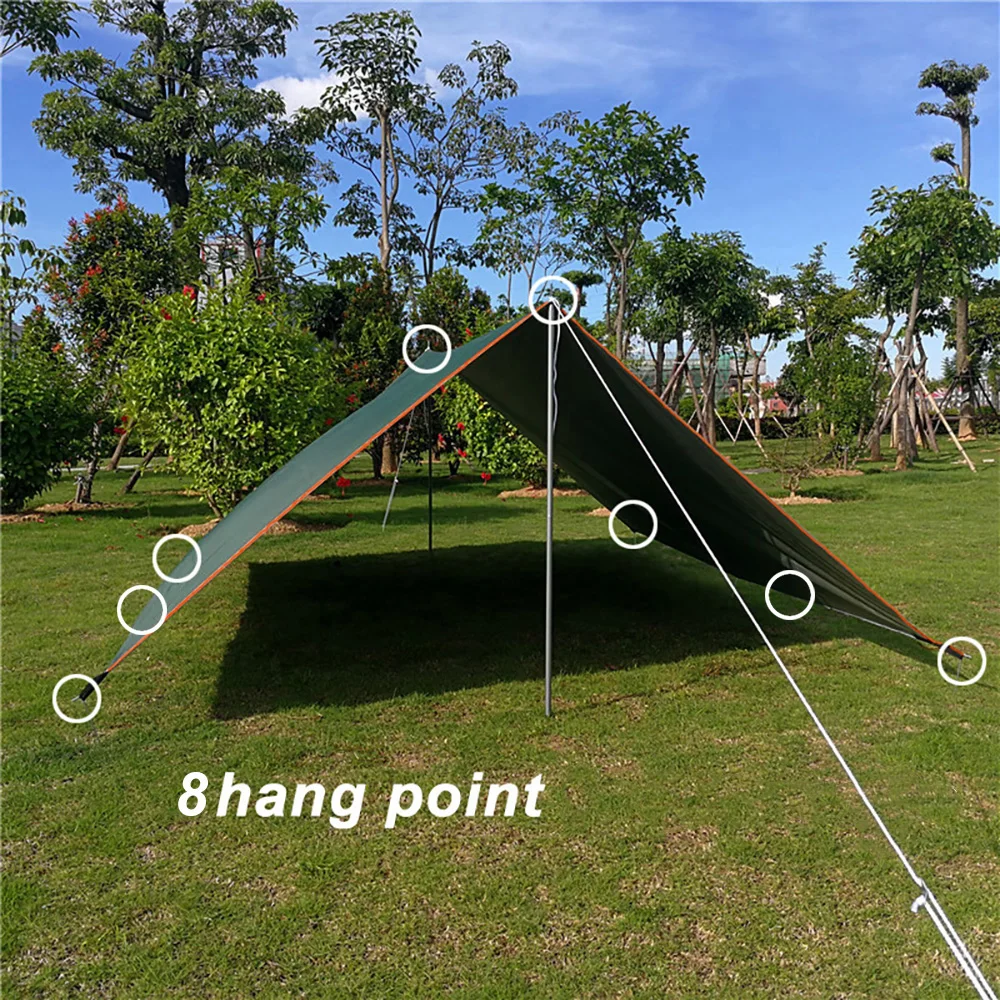 Customizable Ultralight Waterproof Tarp Tent Large Camping Awning Sun Shelter Garden Canopy Outdoor Beach
