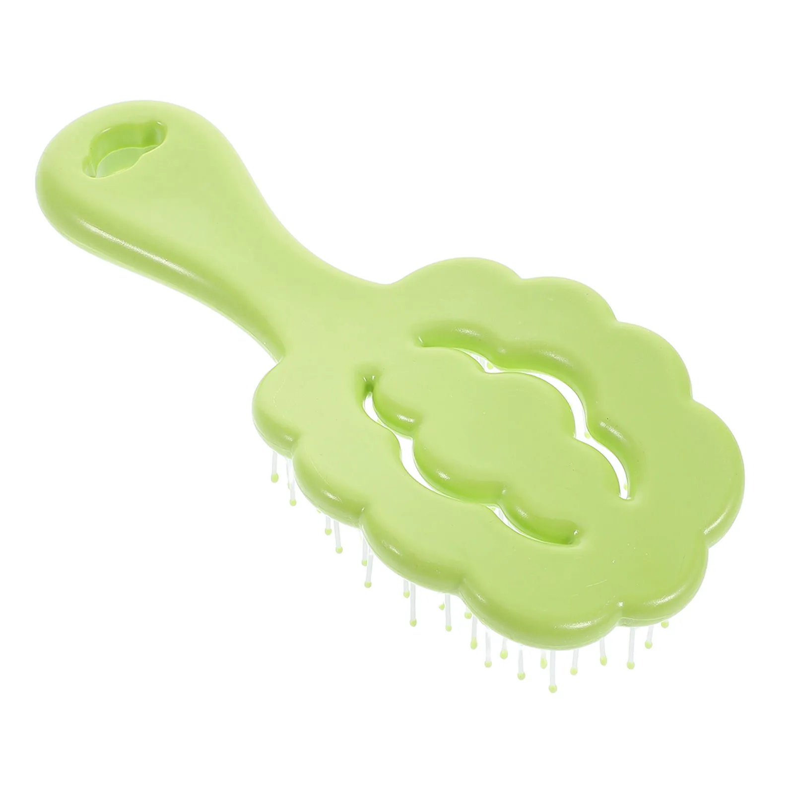 

Cloud Shaped Detangling Brush For Kids Massage Comb Lightweight Pain-Free Tool For Curly Thick Wet Dry Hair Green