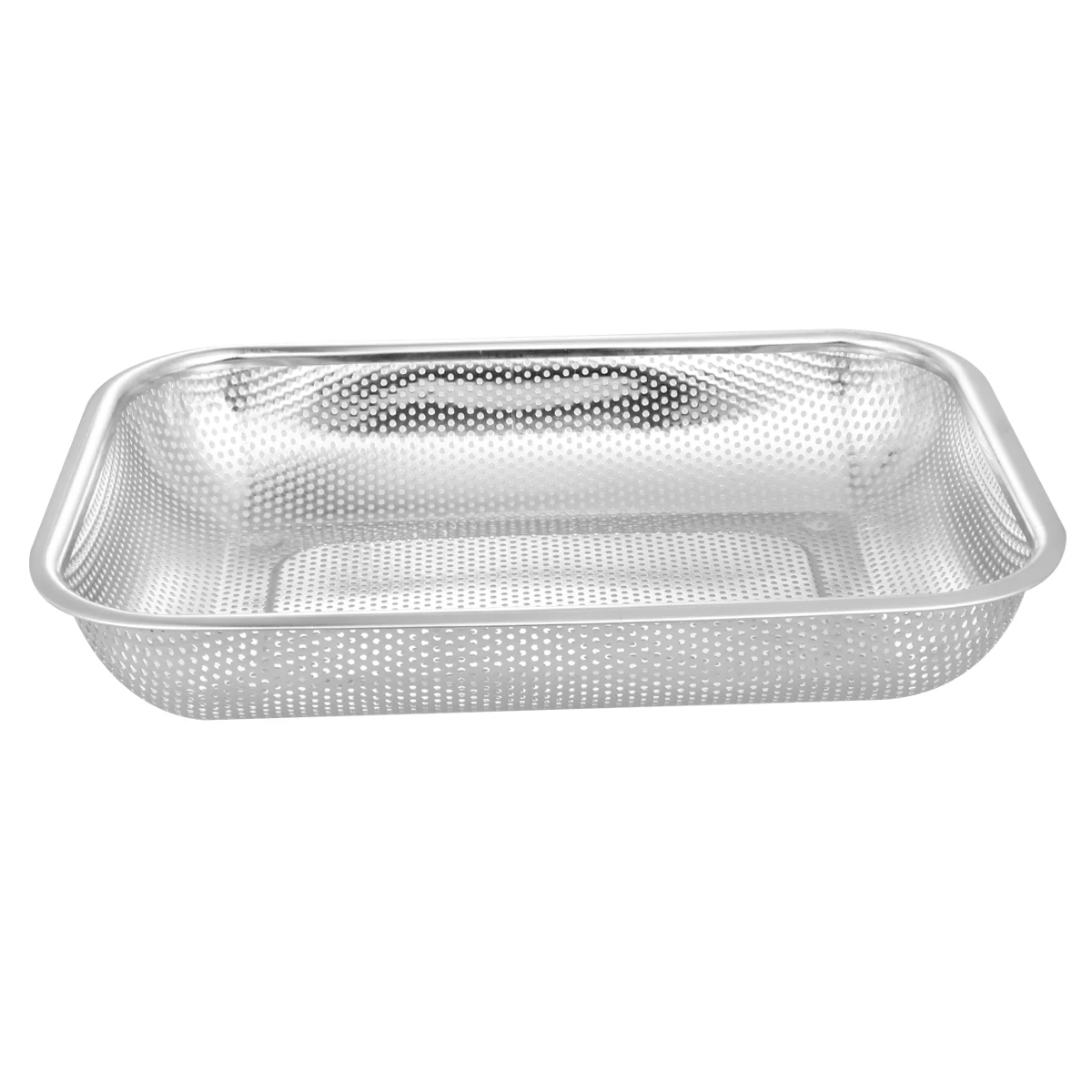 

Thickened Stainless Steel Drain Basket MultiPurpose Kitchen Strainer Fruit Vegetable Rice Washer Storage Practical