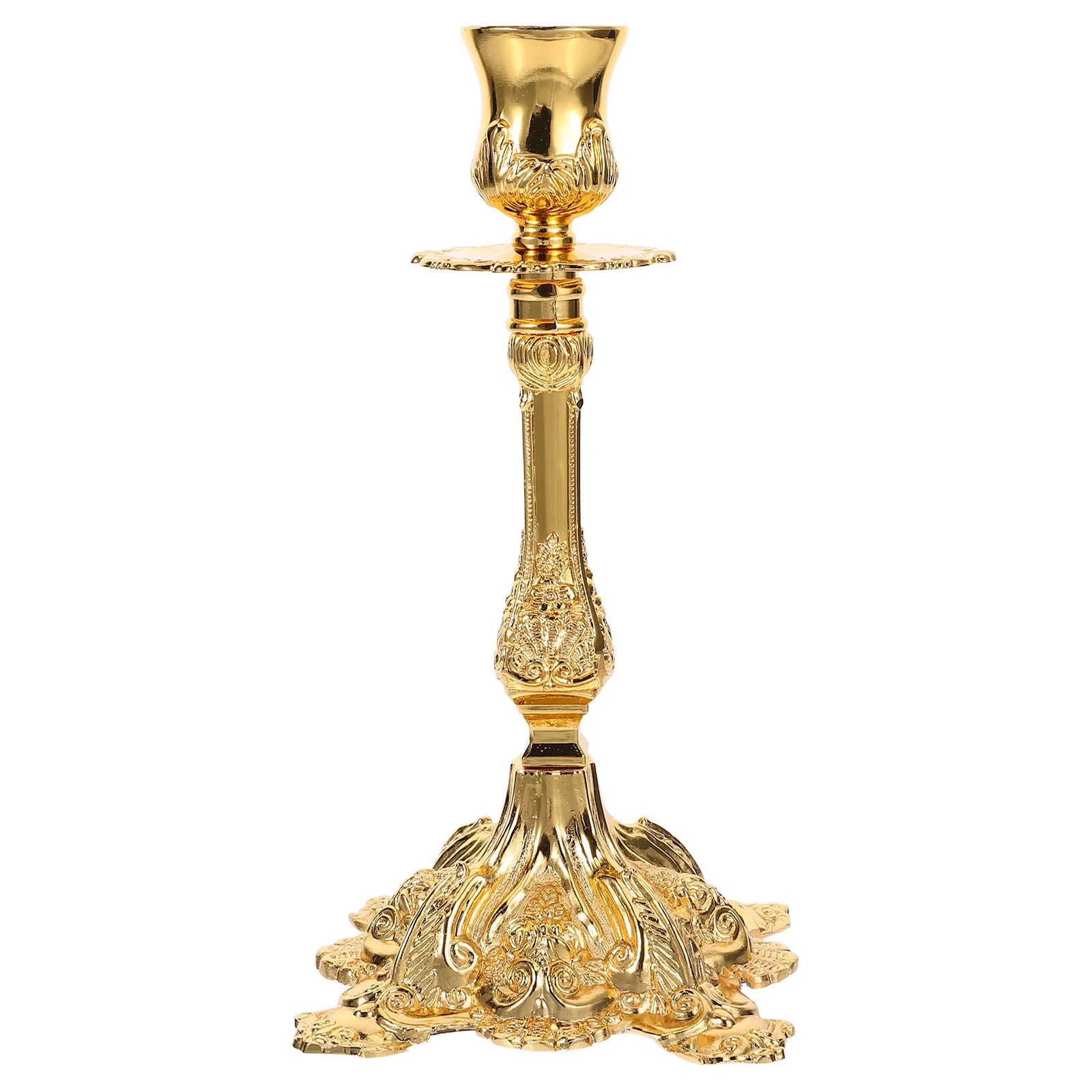 

Metal Holder Vintage Decorative Shabbat Stand Romantic Atmosphere Tabletop Candlestick for Dining Living Room