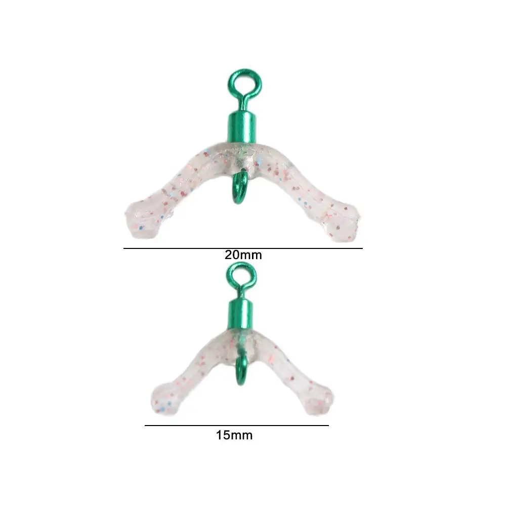 Y-Shaped Swivel Ring Fishing Subline Splitter Space Beans Divider Fishing Line Contactor Three-fork Silica Gel