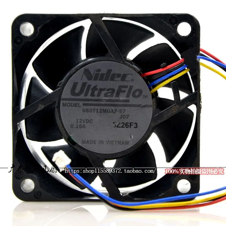 

NEW ORIGINAL U60T12MUA7-57 12V 0.16A 6025 60x60x25mm COOLING FAN RADIATOR