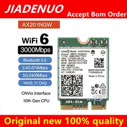 (1pcs）100% Original New Intel AX211 9560HUN AX201 AX210 9462 9560AC WIFI6E Gigabit Wireless Network Card CNVI Bluetooth 5.3