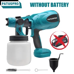 Electric Spray Gun Cordless Paint Sprayer Auto Furniture Steel Coating Airbrush For Makita 18V Battery(No Battery)