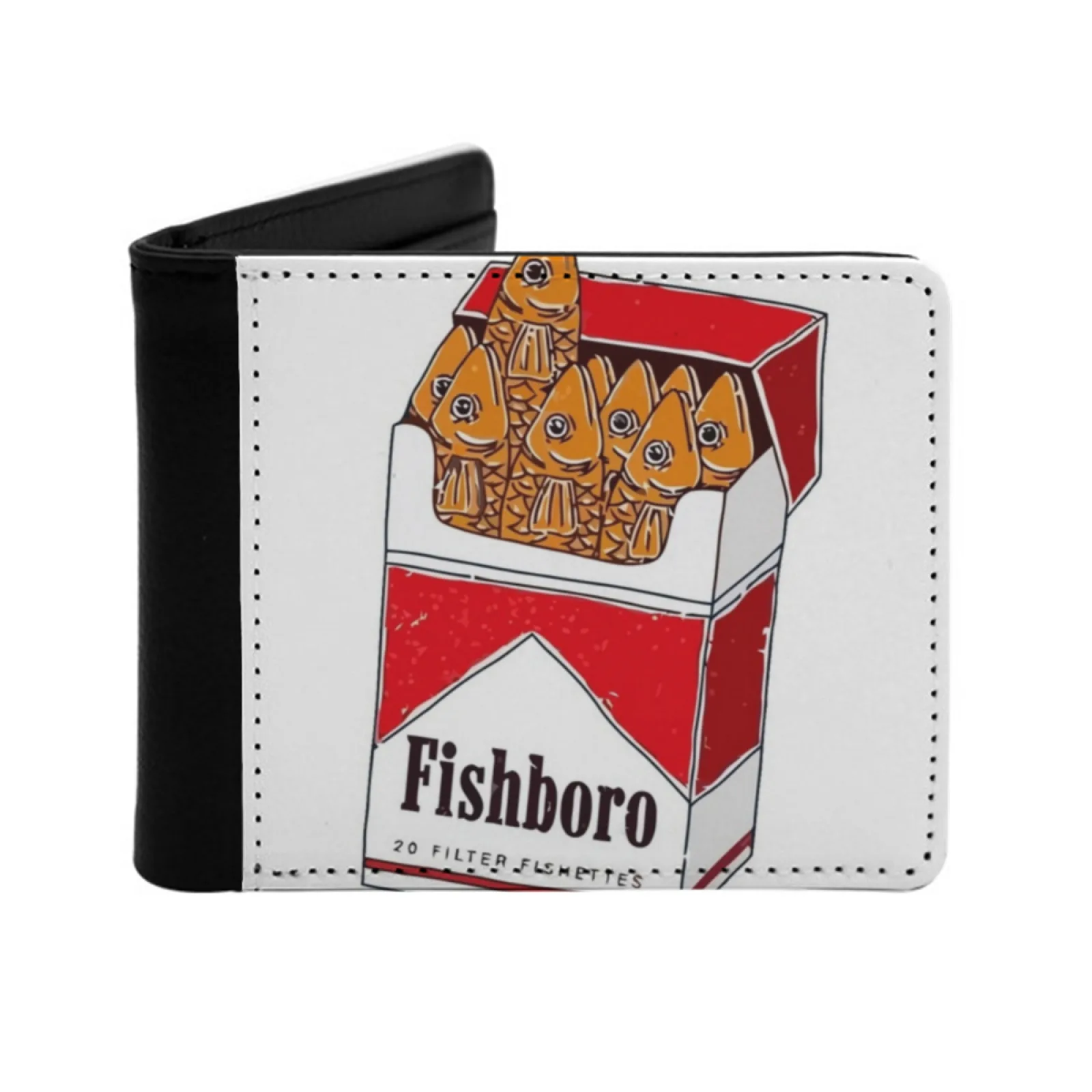 

Fish Tobaco Short Men's Wallet Multifunction Purse Male Pu Leather Wallet Malboro 80S Malboro Cigarett Cigarett 80S Vintage