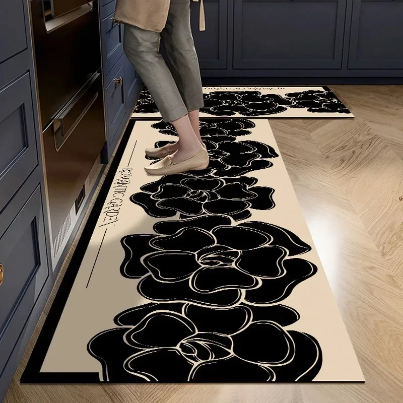 The Creamy VIKAMA Kitchen Floor Mats Diatomite Non-slip Oil-absorbent Mats Stain-resistant Foot Mats for Home Use Home Decor