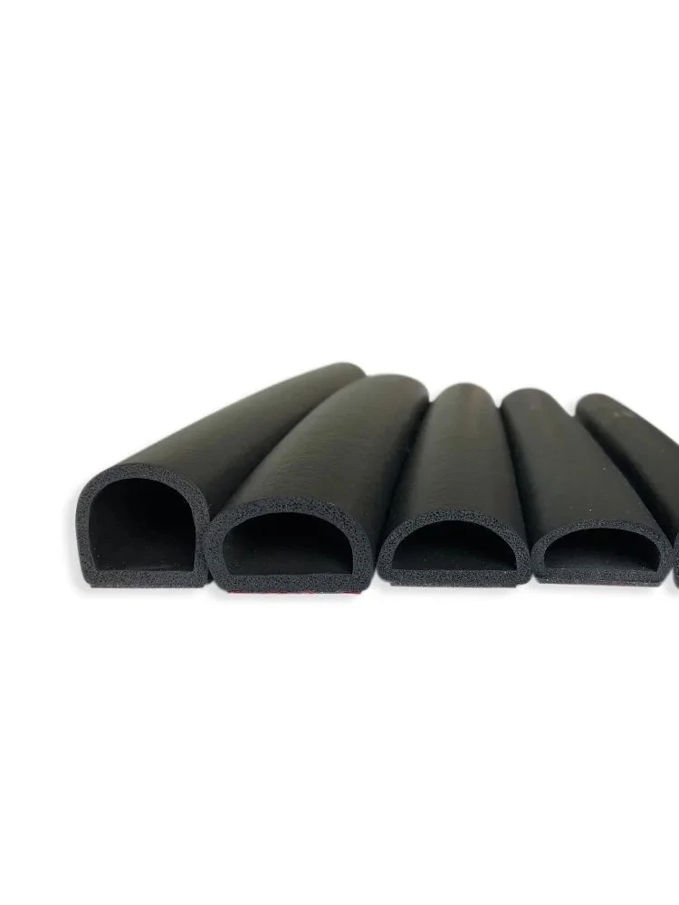 D Shape EPDM Self-adhesive Sealing Strip Semi Circle Hollow Foam Soundproof Seal Door Windows Soundproofing Collision Avoidance