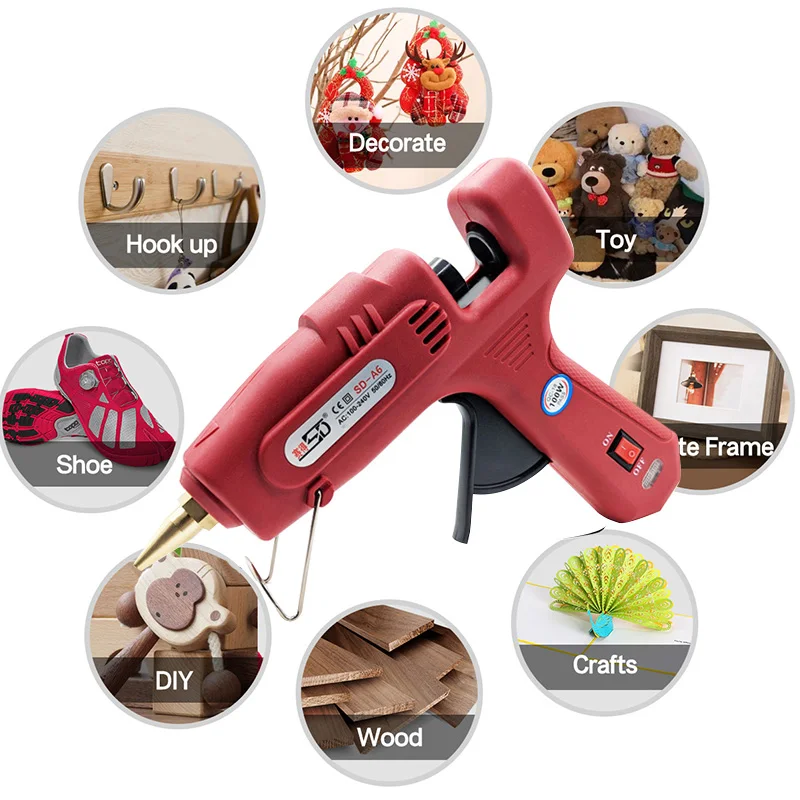 Free Shipping Hot Melt Glue Gun SD-A6 Double Power 60/100W 11mm  Stick Big HandTool Christmas Decorating Tools