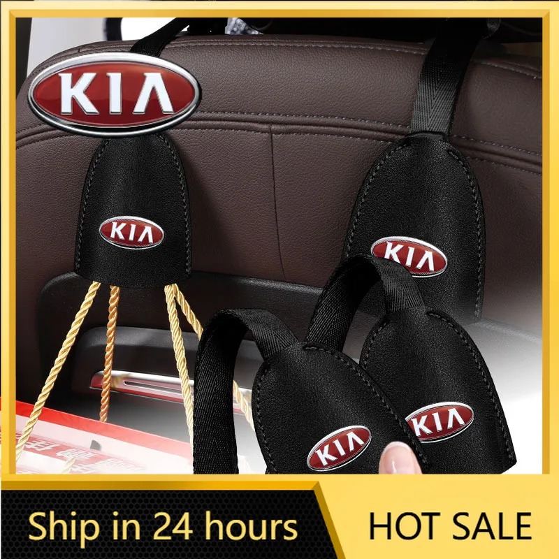 

Горячая новинка 2026: наклейка на автомобиль ﻿ Крючки для крепления сумок на спинку сиденья автомобиля из кожи, портативные, для KIA Rio, Ceed, Sportage, Cerato, Soul, S