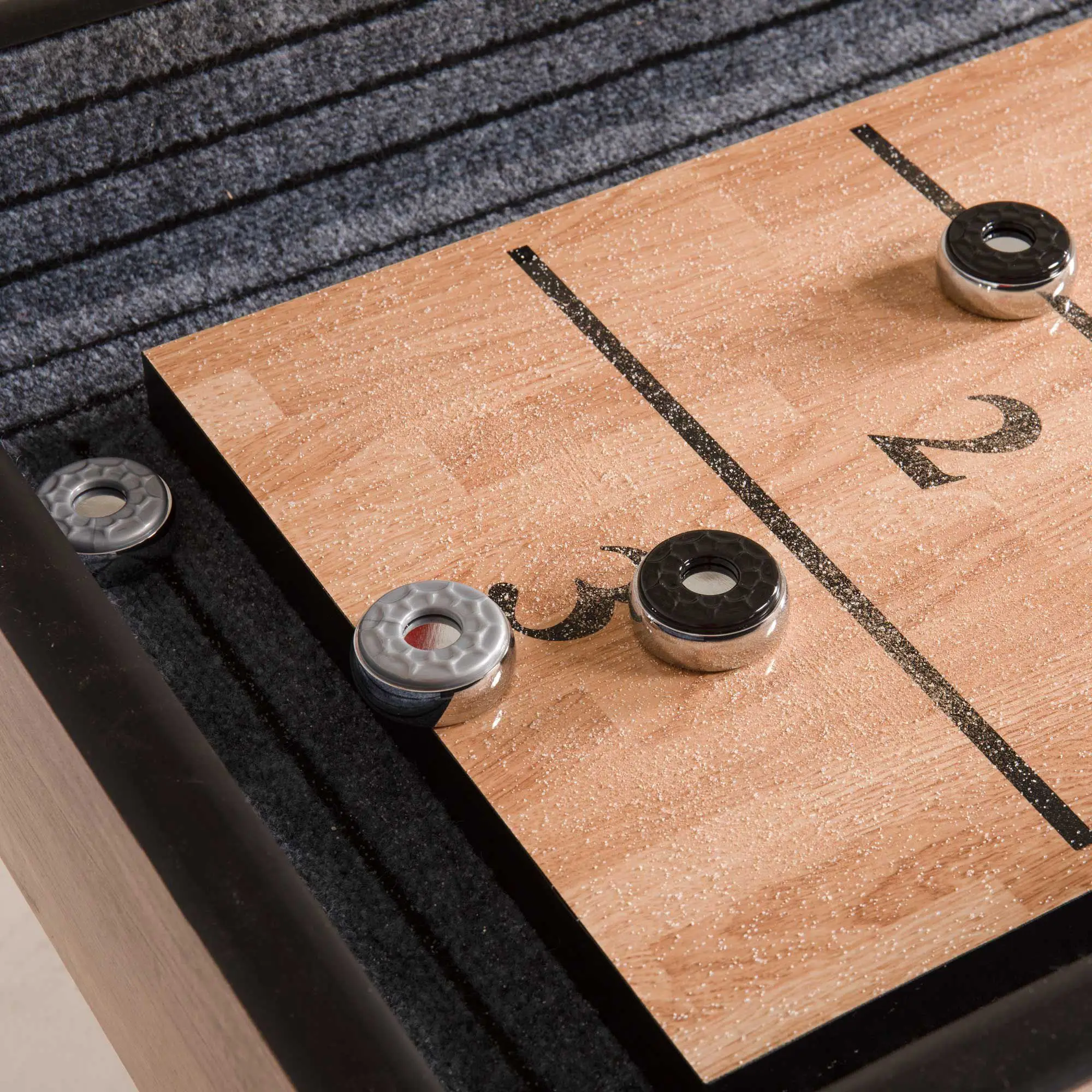 Shuffleboard Table For Home Game Room With Reinforced Leg Levels Include 8pcs Pucks