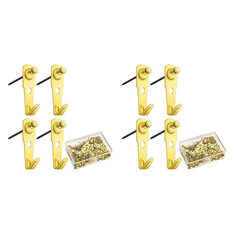 A98E-120 Pcs 30 Lb Picture Hangers With Nails Photo Frame Hanger Hooks Picture Hanging Nails For Hanging Clock