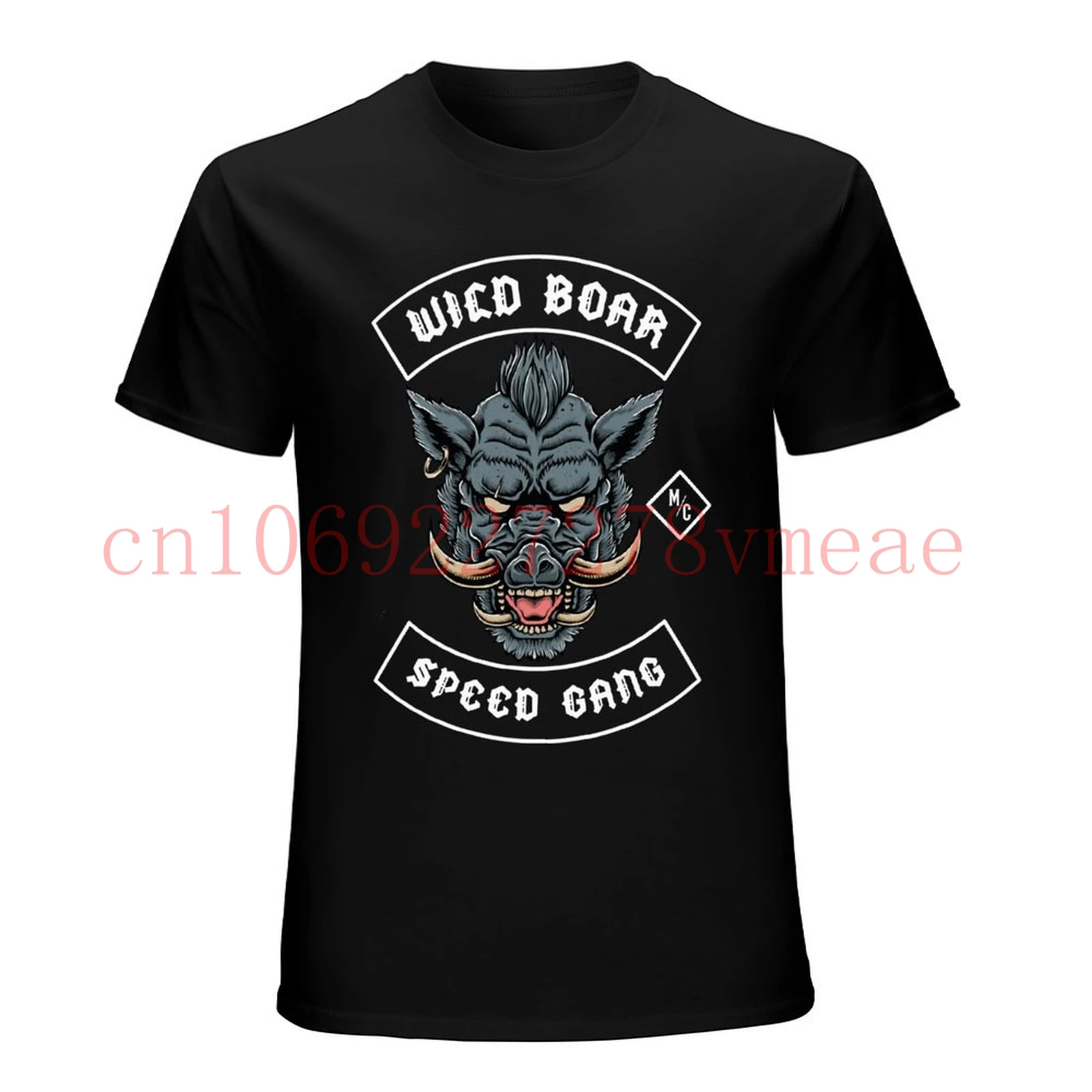 Wild Boar Speed Gang Mens Motorbike T-Shirt Biker American Motorcycles Bike