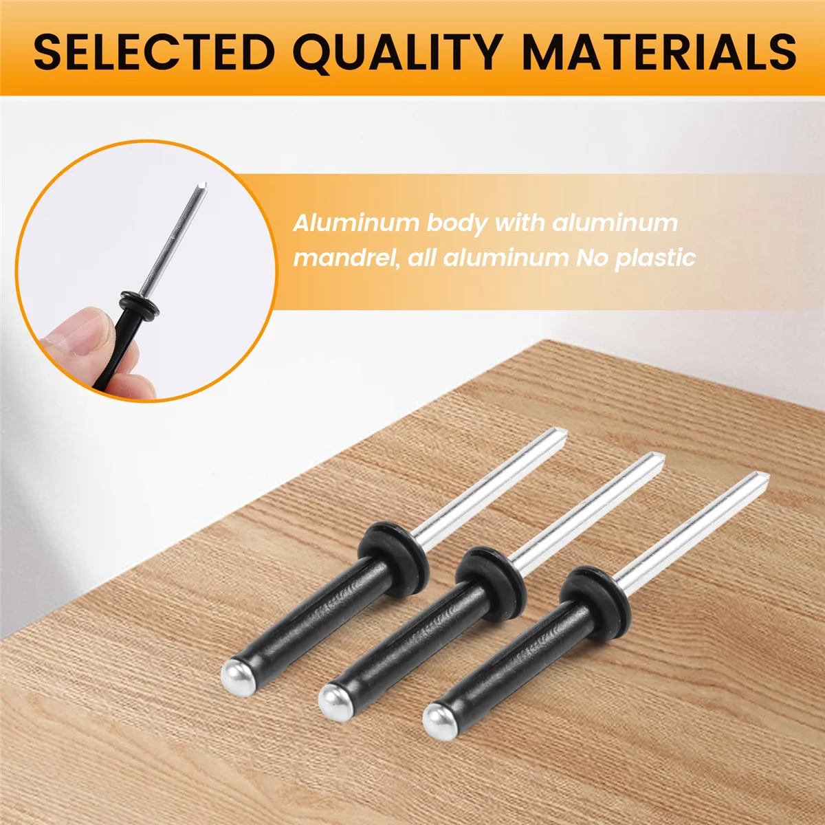 20 Pcs Tri-Grip Rivet with 20 O Rings Long Grip Tri-Fold Tri Bulb for Deep Water Installing Kayak, Canoe and Boat