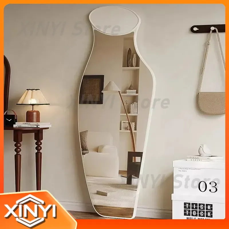 Modern Standing Mirror Funky Cloud Asymmetrical Garden Mirror for Bedroom Nordic Cute Bathroom Big Girls Wall Mirrors Home