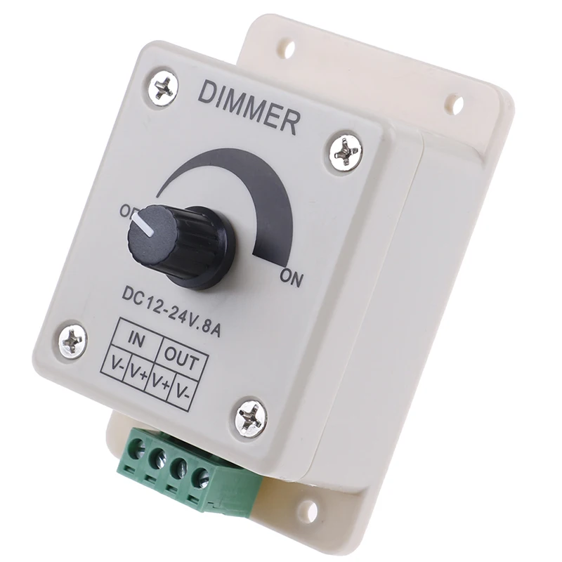 1PC 12-24V 8A Luminosità regolabile LED Dimmer Interruttore Lampada Striscia Driver Luce monocolore Controller di alimentazione