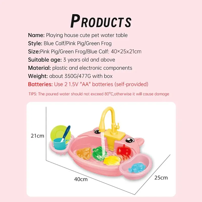 Kids Kitchen Toys Pretend Simulation Electric Dishwasher Children's Kitchen Wash Basin Sink Role Playing Toys Boys Girls Gifts