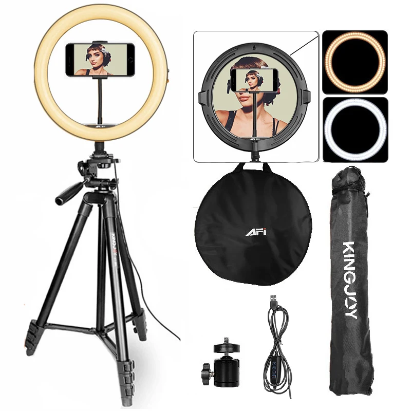 8/11 Inches LED Lights USB Ring Light with Lightweight Tripod Kit Tiktok, Youtube Video Photography Lamps for Studio, Vlog, Blog