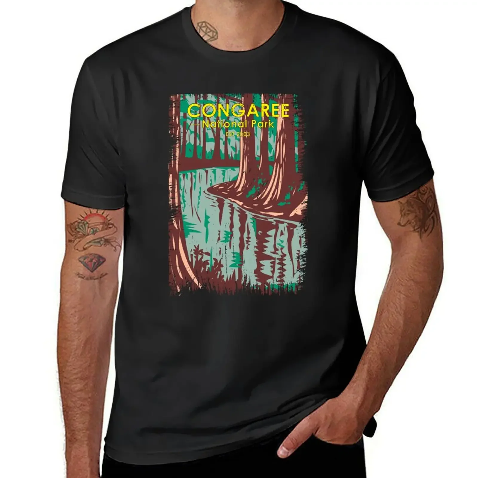 Congaree National Park South Carolina Vintage T-shirt plus sizes customs summer clothes oversized t shirt men