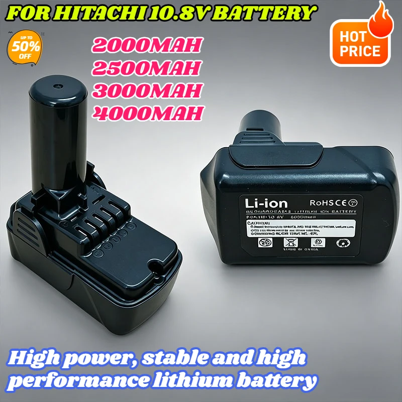 

10.8V 4000mAh 4.0AH for Hitachi Battery DB10DL FCR10DL WH10DCL BCL 1015,BLC1015 BCL 1030 BCL 1030M BCL1030A 329369 329370 329371