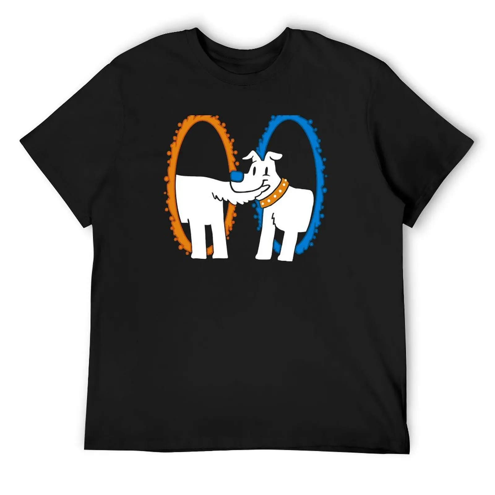 Portal Pup T-Shirt customs design your own plus size clothes blue archive big and tall t shirts for men