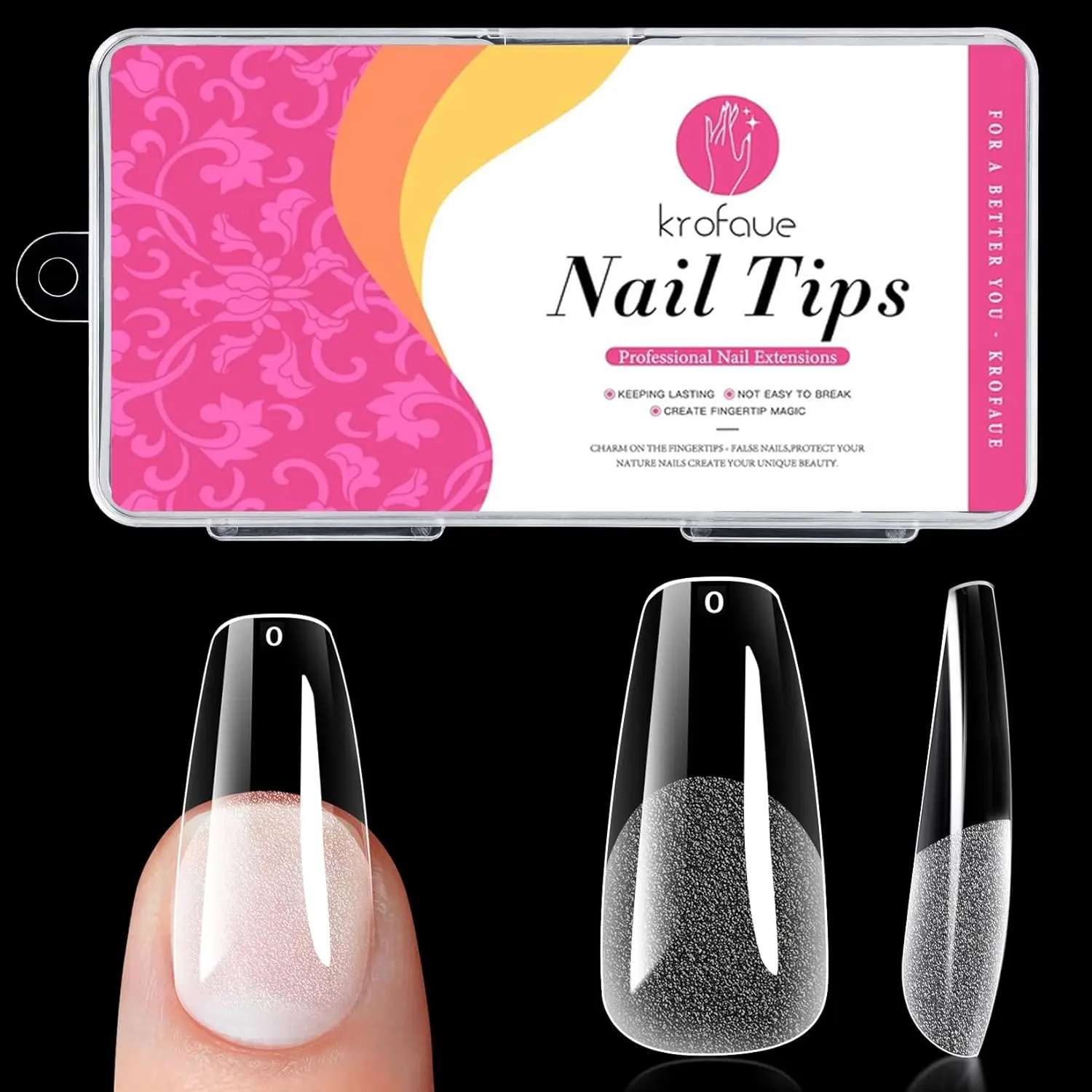 240Pcs Half Matte Coffin Nails Tips Medium Coffin Pre-Shaped Soft Gel Nails Full Cover Clear Press On Nails 12 Sizes with Box