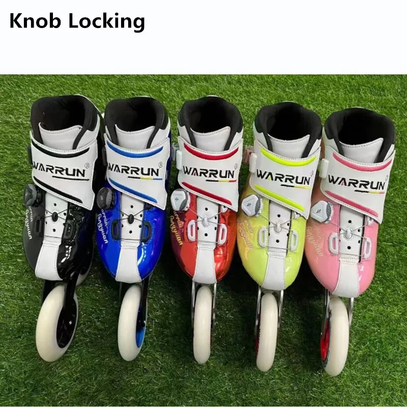 3 / 4 Wheels 90mm 100mm 110mm Outdoor Street Road Roller Patines Adults Inline Speed Skates Shoes Kids Knob Carbon Fiber 6-layer