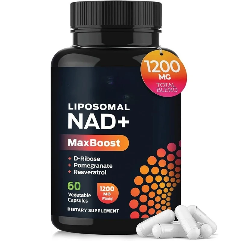 

NAD supplements contain D-ribose, pomegranate, and resveratrol for anti-aging, cellular energy -60 capsules