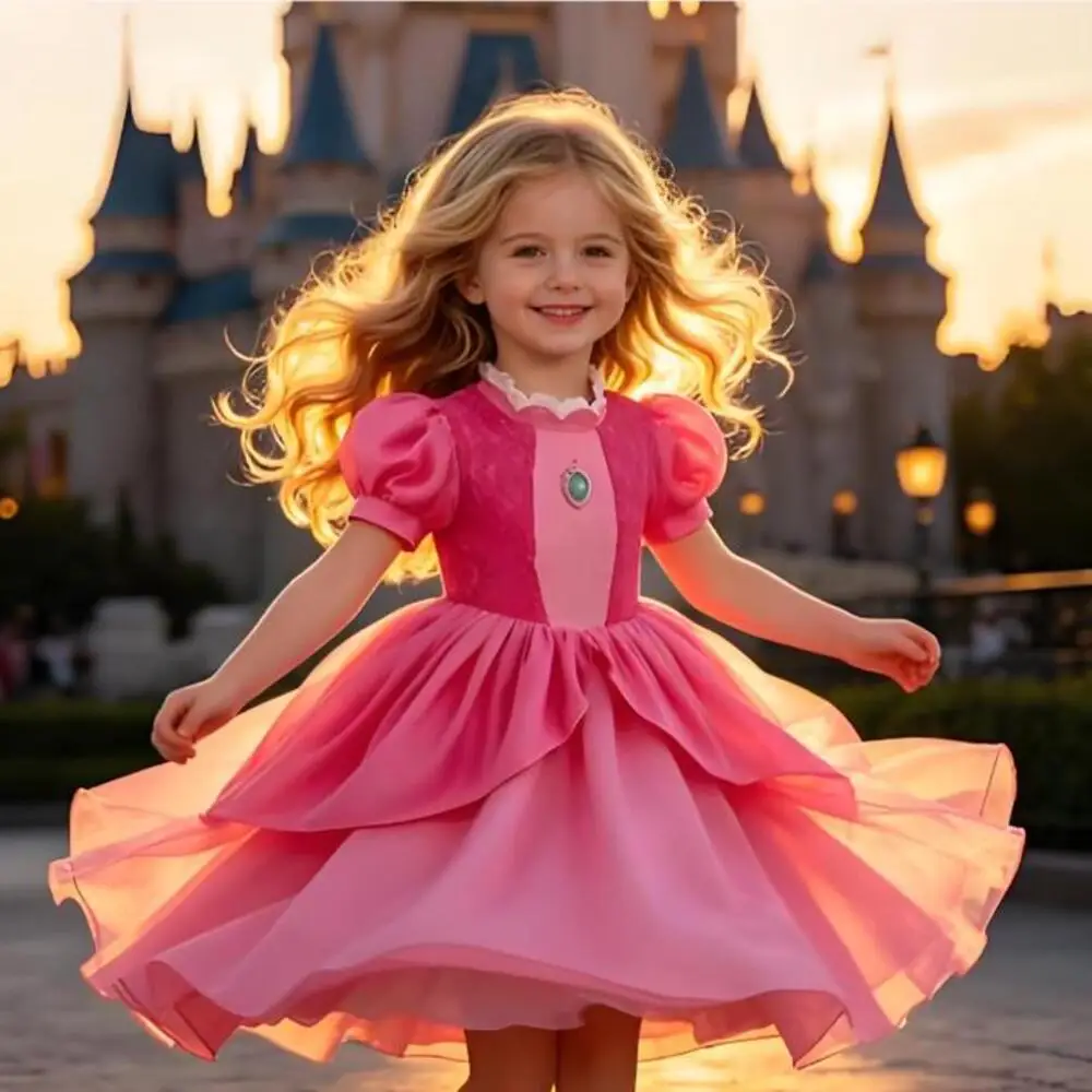 

Kids Girl Princess Dress Cosplay Princess Costume Children's Birthday Carnival Dress Girls Party Dress Performance Costumes