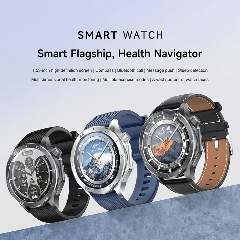 New For HUAWEI Ultra Outdoor Military GPS Smartwatch Men 1.53"HD Screen Compass Big Heart Rate BT Call 10ATM Waterproof Bracelet