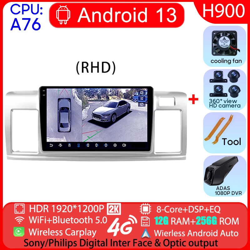 For Toyota Raum 2 Z20 2003 - 2011 Video WIFI Player Android Auto
