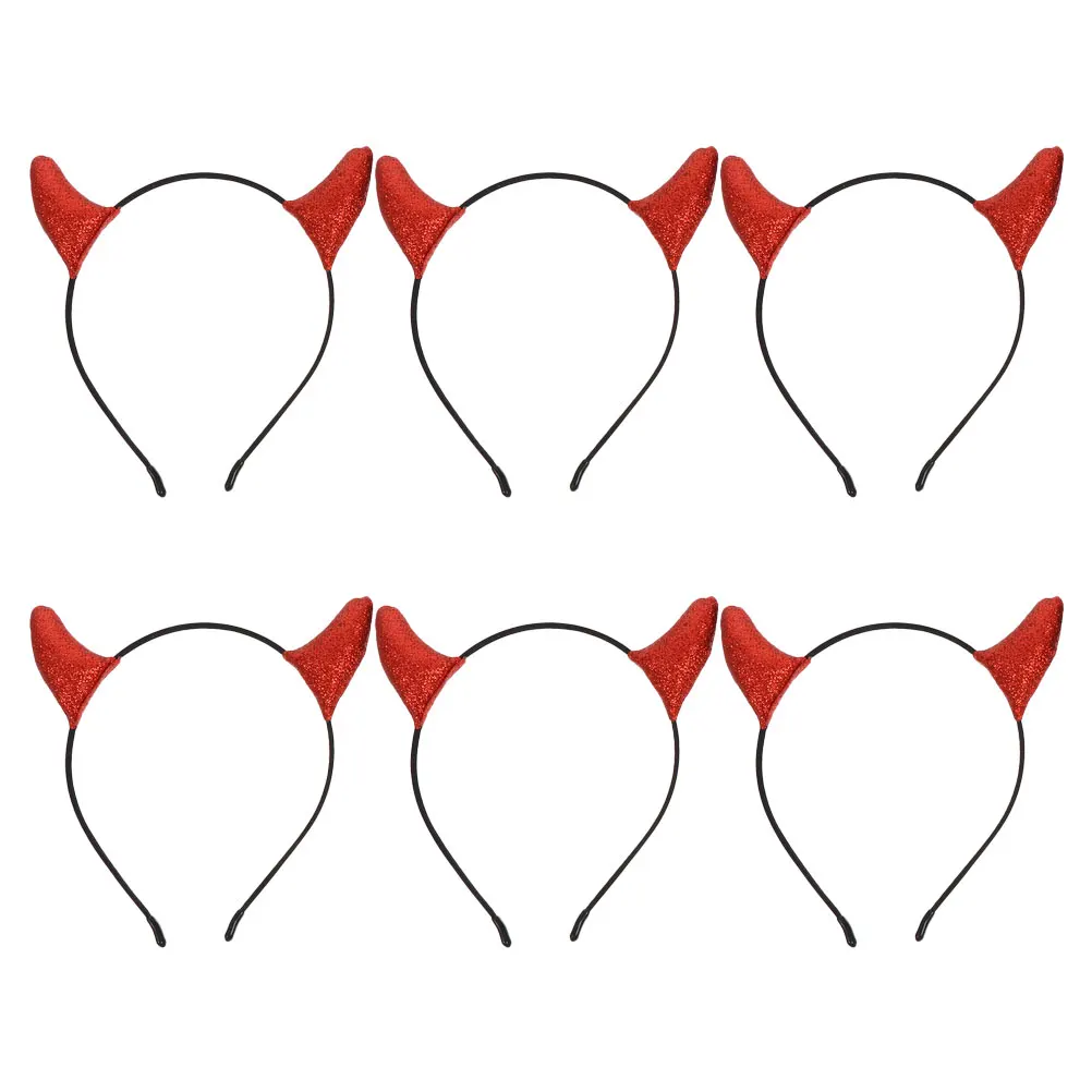 

6pcs Headbands Glitter Hair Costume Party Accessories For Women Girls Masquerade Festival Cosplay Horn Headdress Party