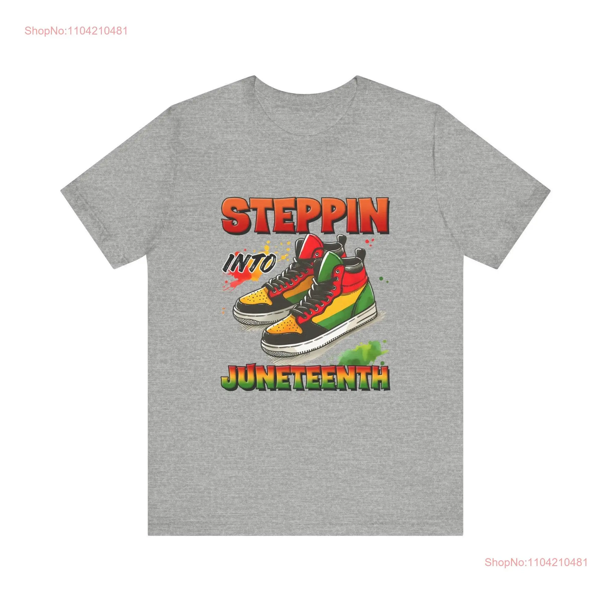 Sneakers Steppin Into Juneteenth Jersey  T Shirt long or short sleeves